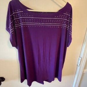 Women’s blouse purple in color with silver embellishments